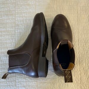 Xena 6.5 Steel Toe Brown Leather Valence Work Bootie 6” pull on Chelsea